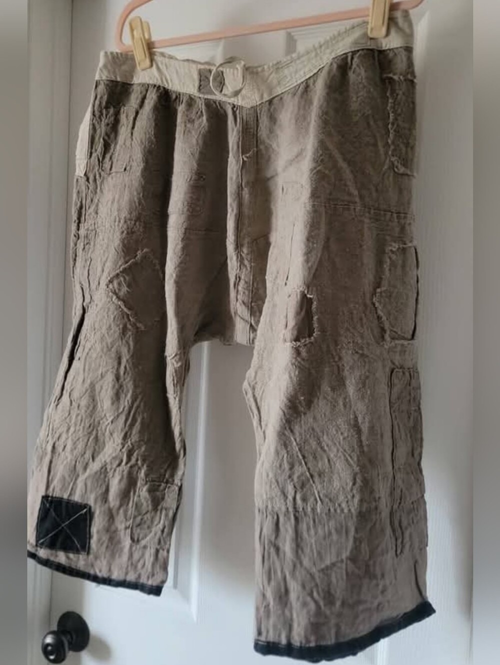Magnolia Pearl Linen Patchwork Pants - Picture 2 of 3
